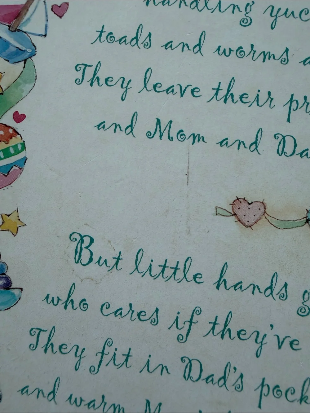 Little Hands 80s 90s Nursery Decorative Vintage Wall Art Cream Nursery Print